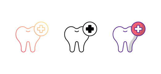 Dental Checkup icon design with white background stock illustration