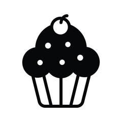 Get your hands on this amazing icon of cupcake, ready to use vector