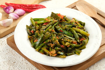 tumis genjer or oseng genjer is Indonesian traditional food.