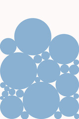 Blue Circles on white Background. simple pattern