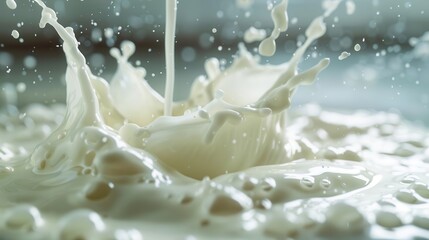 Realistic milk being tested for quality control in a laboratory high-definition clarity