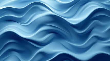 Obraz premium Abstract wavy blue fabric texture, flowing and smooth shapes. Modern art and design concept