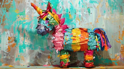 Festive  pinata, for a splash of color and celebration in party decor