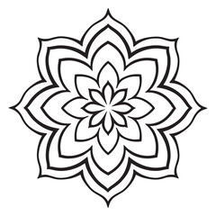 Intricate Mandala Floral Design Free Vector Art, Beautiful Mandala Flower Illustration for Creative Projects, Detailed Mandala Flower Design 