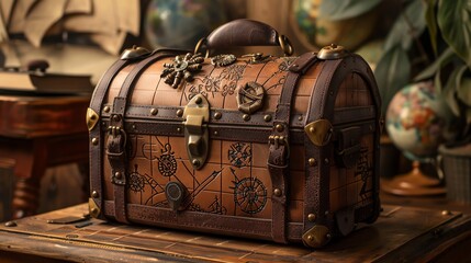 Playful  pirate treasure chest, for little adventurers and explorers