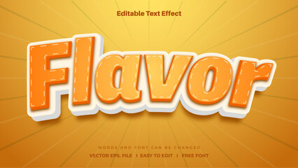 Flavor text effect - 3d editable text effect style theme.