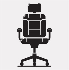 office chair Furniture silhouette vector illustration on a white background