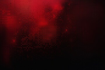 Deep red and black gradient textured background with a dot matrix pattern, photo studio backdrop, computer digital