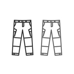 Uniform ,tactical and military pants icon.