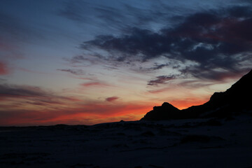 sunset over the mountains