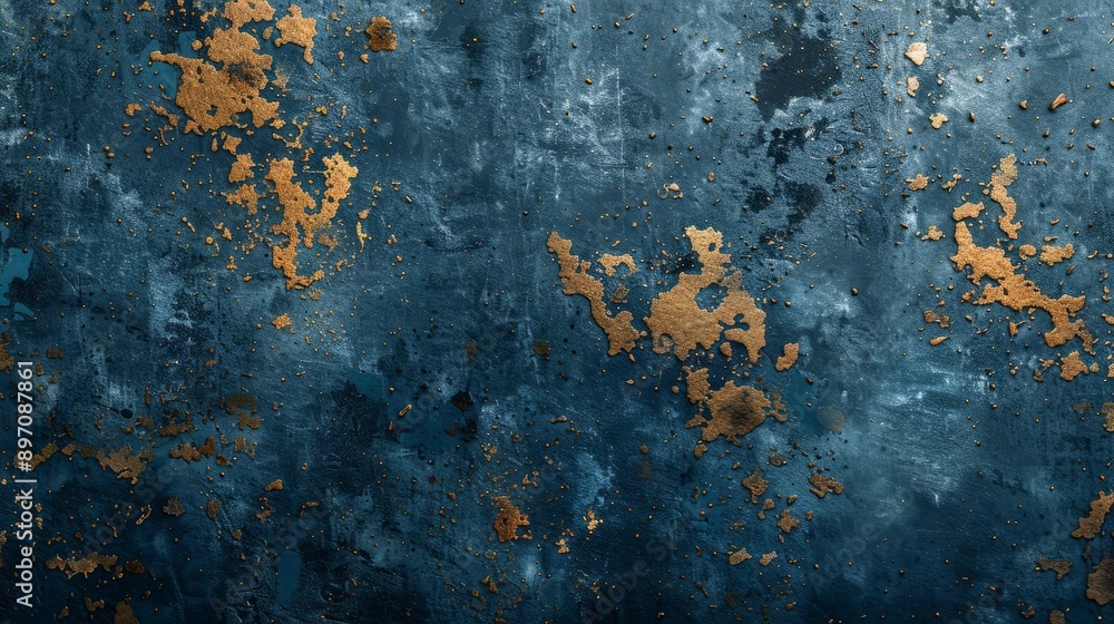 Poster an abstract background with textured blue and gold elements creates a stunning visual display