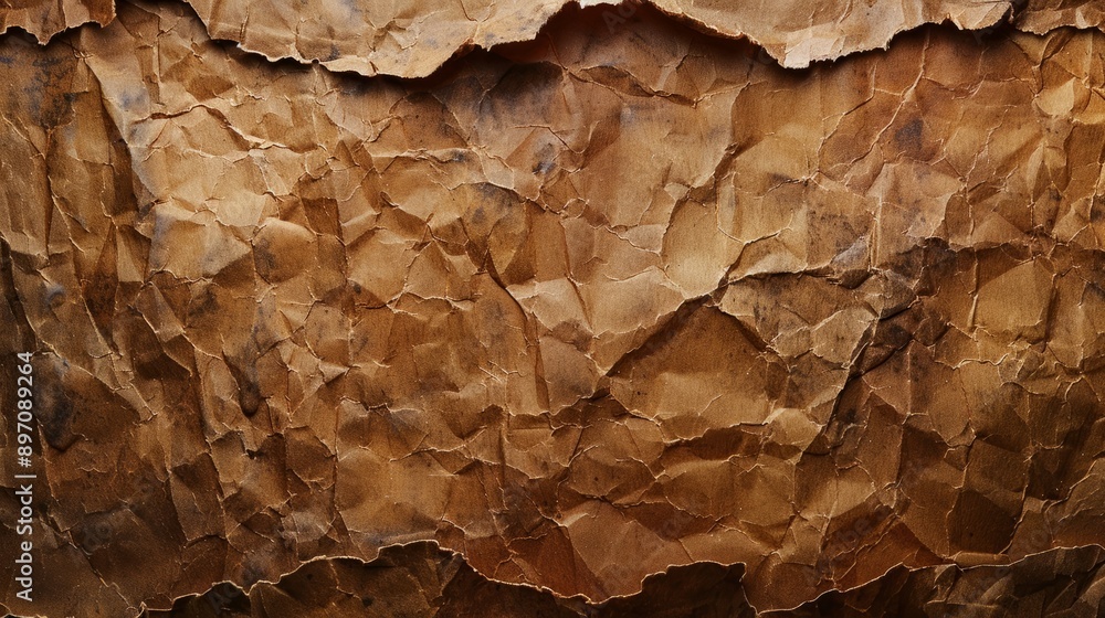 Poster a textured background showcasing crumpled brown paper, adding depth and character to your design