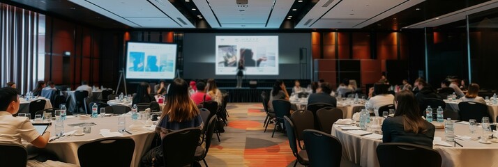 Obraz premium Professional Seminar with Presenter and Participants
