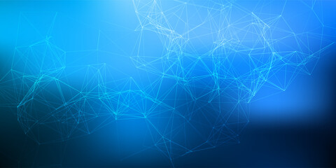 Abstract background with low poly plexus design