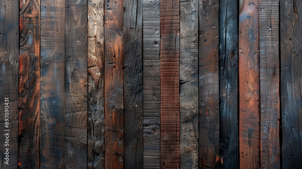Aufkleber a rustic backdrop featuring weathered wood planks, perfect for adding texture to your design