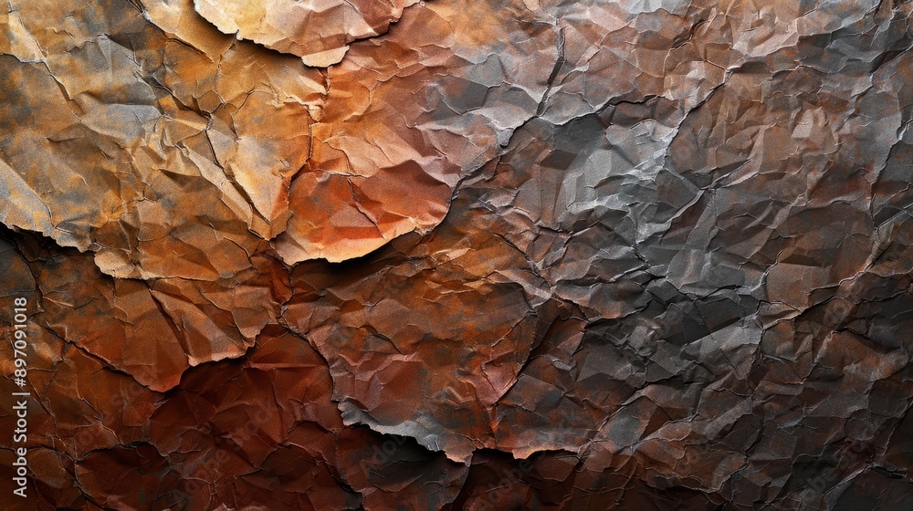 Poster the crumpled texture of the brown and grey craft paper adds depth and character to any project