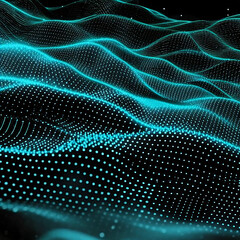 Aurora green waves background 