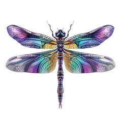 Dragonfly Modern Boho animal fashion cartoon isolated whitebackground 16:9