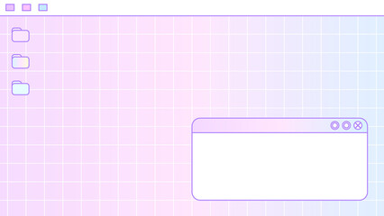 レトロpc画面風方眼紙なグラデーション壁紙♪
