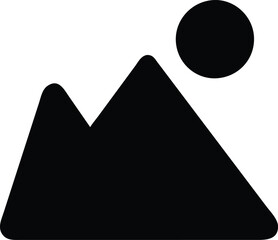 Image file icon or Nature Icon with vector illustration