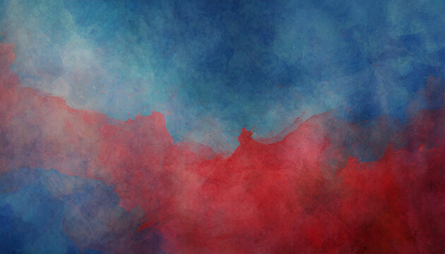 Abstract Watercolor Blend: Vibrant Transition of Red, Pink, and Blue Hues Merging into a Gradient. Patriotic Themes Background for USA President Election and Voting Vote