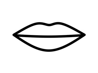 Lip icon vector with simple design