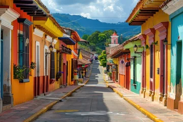 Colorful Town. Colonial Architecture in San Cristobal de las Casas, Chiapas, Mexico