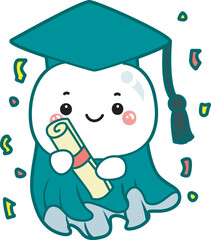 Illustration of cute white ghost icon.
Funny white ghost in activities stickers.
A cute white ghost with graduation costume.