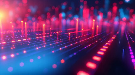 Data processing and diagrams overlaying a stock market background, illustrating financial analysis and market trends.