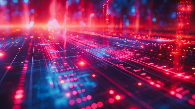 Stock market background with integrated data processing and diagrams, showcasing financial metrics and analytical insights.