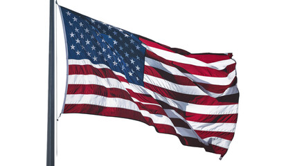 Obraz premium Patriot day, american flag with transparent background, Generative ai.
