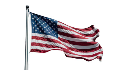 Naklejka premium Patriot day, american flag with transparent background, Generative ai.