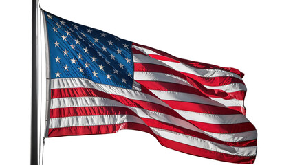 Obraz premium Patriot day, american flag with transparent background, Generative ai.