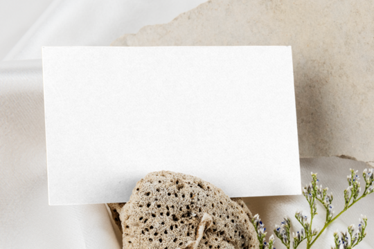 White business card design element