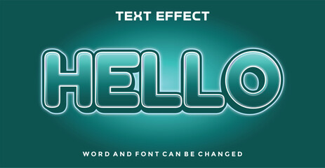 Hello editable text effect