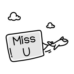 Sad boy doing sea swimming, doodle icon 

