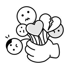 Hand drawn icon depicting inflatable ring 

