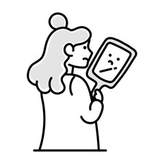 A hand drawn icon of mobile photography 

