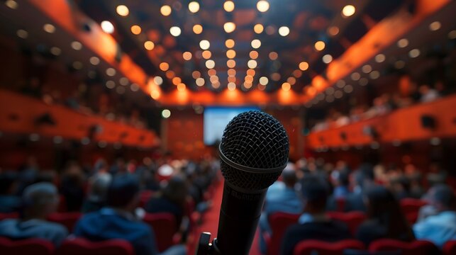 A virtual stage where a speaker is effectively presenting to an online audience, highlighting preparation, delivery, and engagement strategies