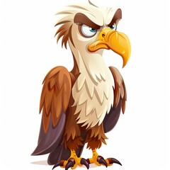 Obraz premium Eagle Trendy animal fashion cartoon isolated whitebackground 16:9