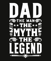 Father's Day Poster and T-Shirt Design in Illustration. Eps-10. 