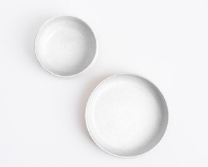 Plain plate png mockup in flat lay style