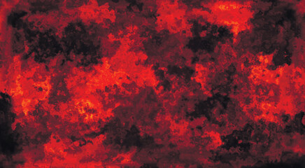 Colored texture of scratched wall with stains. Orange abstract texture background of rusty metal sheet with scratches and cracks pattern. Grunge background with space for text or image. Vector illustr