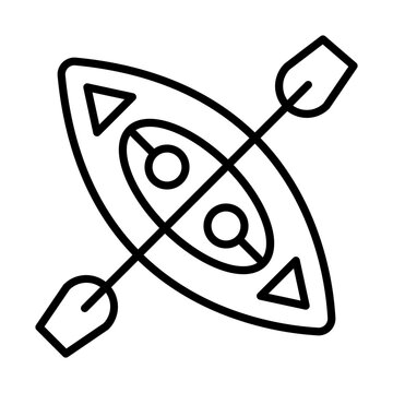 recommend clip art: Kayak line icon