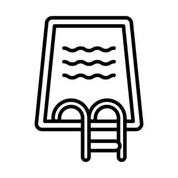 recommend clip art: Swimming pool line icon