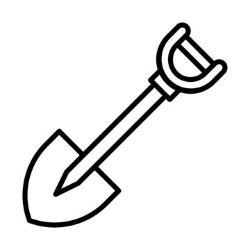 recommend clip art: Shovel line icon