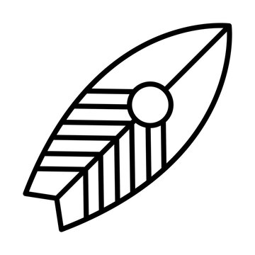 recommend clip art: Surfboard line icon
