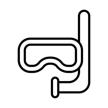 recommend clip art: Diving mask line icon