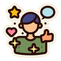 man content creator sticker