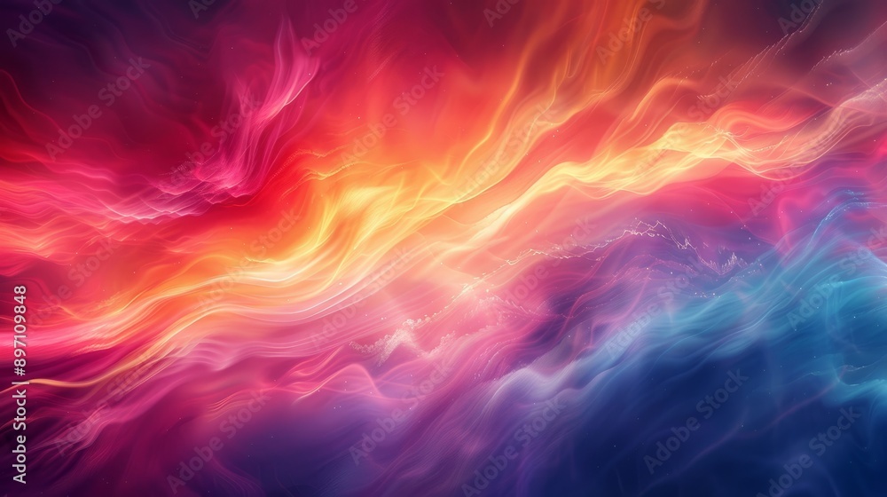 Poster the abstract blurred background is filled with a mesmerizing array of swirling colors, creating a dy